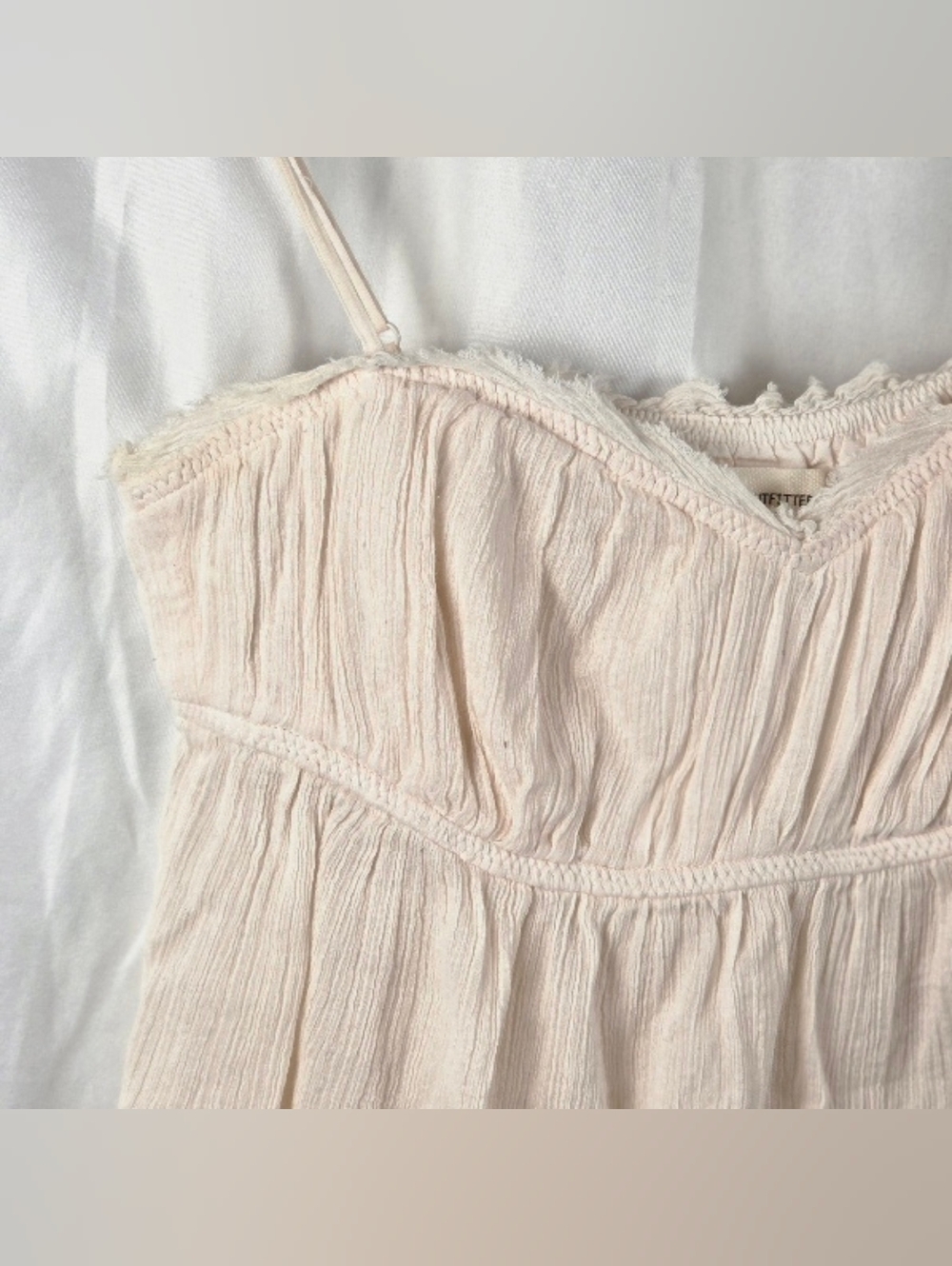 Urban Outfitters Cream Pink Lace-Trim Camisole Size Small Petite - Picture 16 of 16
